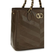 Valentino Garavani Brown Lamb Ovis Aries Shoulder Bag