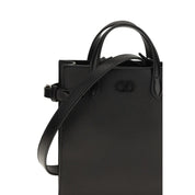 Valentino Garavani Black Calf Leather Bos Taurus Shoulder Bag