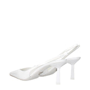 Décolleté Prada in pelle bianca con tacco alto