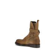Burberry Brown Calf Leather Bos Taurus Lace-Up Boots Burberry
