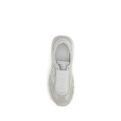 Dolce & Gabbana White Calf Leather Bos Taurus Athletic Sneakers