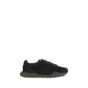Dolce & Gabbana Black Calf Leather Bos Taurus Athletic Sneakers