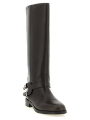 PINKO Black Cowhide Over The Knee
