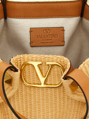 Valentino Garavani Beige Cotton Tote Bag