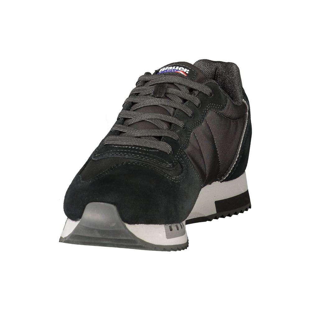 Blauer Black Polyurethane Men's Sneaker