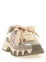 Dolce & Gabbana Beige Calfskin Athletic Sneakers