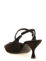 Dolce & Gabbana Brown Goatskin Mid Heel Pumps