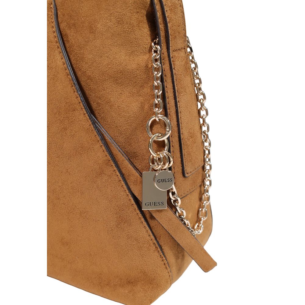 Guess Brown Polyester Handbag Guess