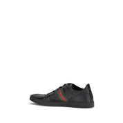 Gucci Black Calf Leather Bos Taurus Low Top Sneakers