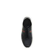 Gucci Black Calf Leather Bos Taurus Low Top Sneakers
