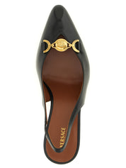 Versace Black Lamb Leather High Heel Pumps