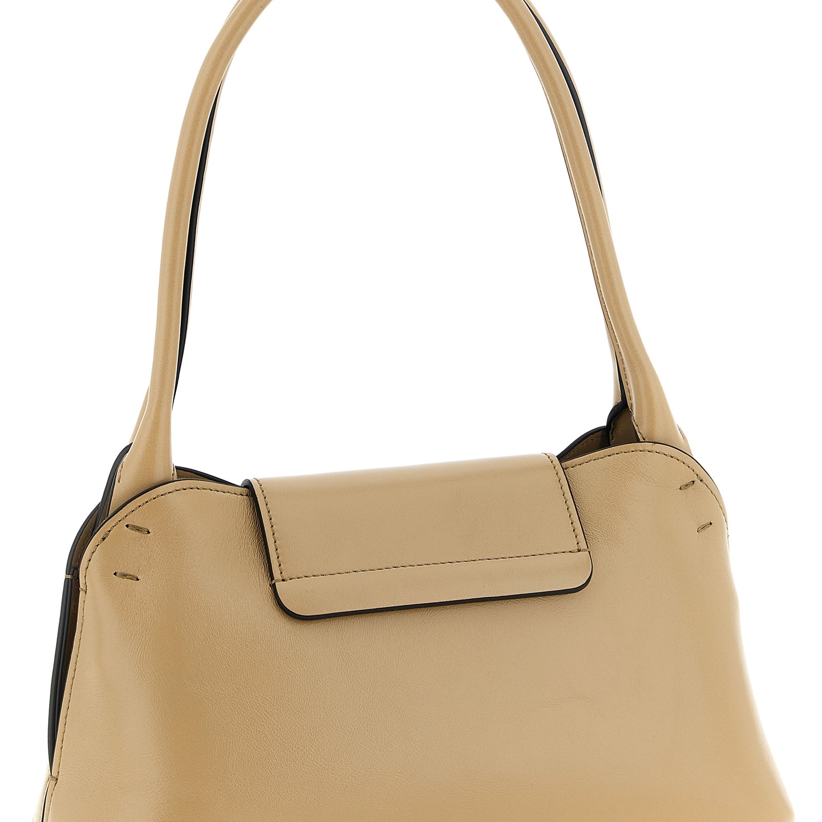 Versace Beige Calfskin Shoulder Bag Versace