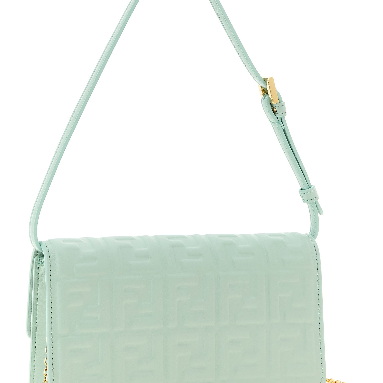 Fendi Bicolor Lamb Leather Shoulder Bag Fendi