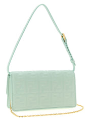 Fendi Bicolor Lamb Leather Shoulder Bag