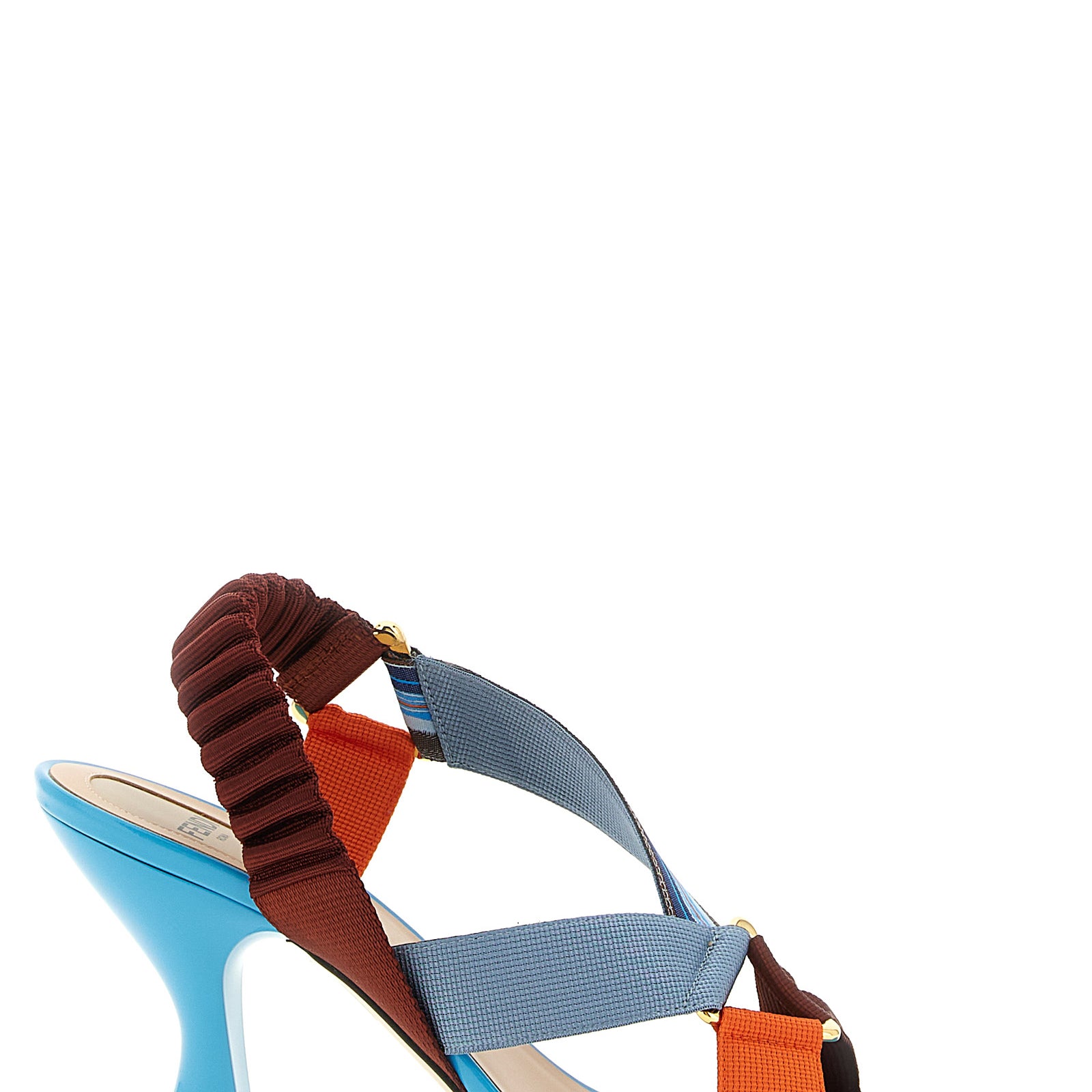 Fendi Multicolor Viscose Strap-On Sandals Fendi