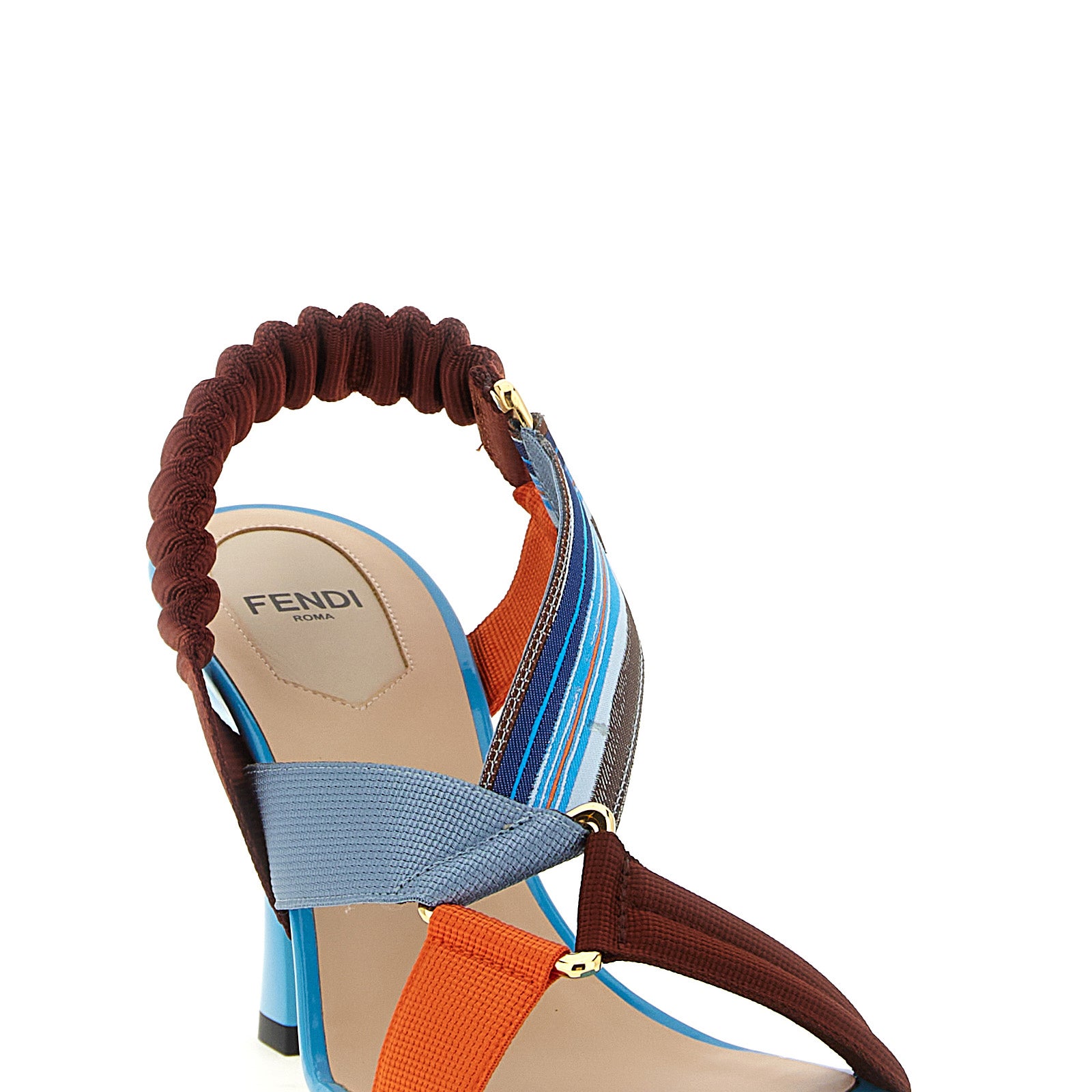 Fendi Multicolor Viscose Strap-On Sandals Fendi
