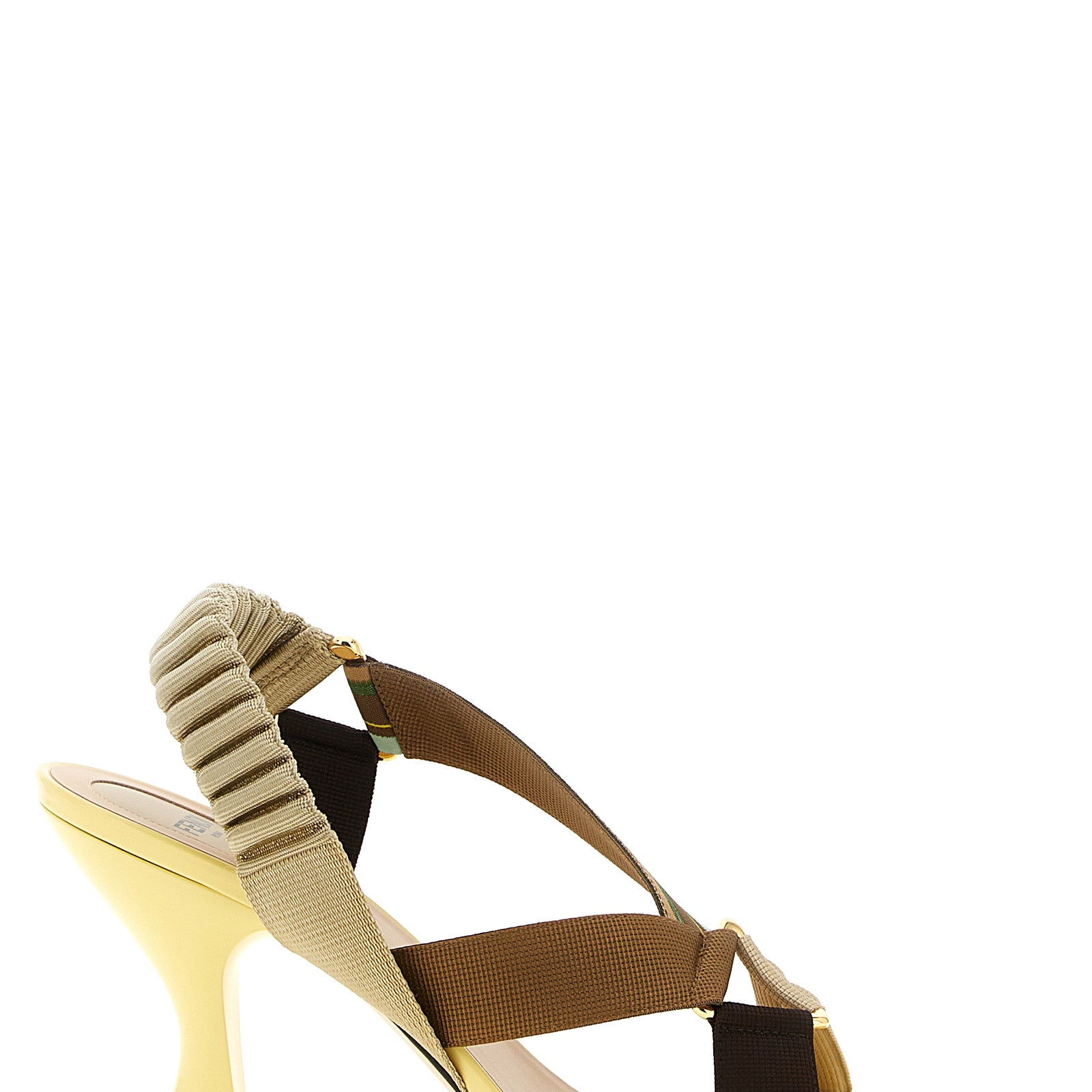 Fendi Multicolor Viscose Mid Heel Pumps Fendi
