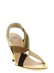 Fendi Multicolor Viscose Mid Heel Pumps