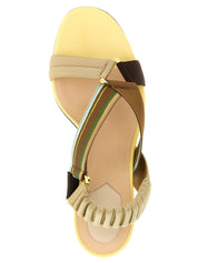 Fendi Multicolor Viscose Mid Heel Pumps