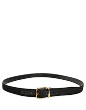 Dolce & Gabbana Black Canvas Leather Gold Metal Buckle Belt Dolce & Gabbana