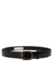 Dolce & Gabbana Black Patent Leather Gold Metal Buckle Belt Dolce & Gabbana