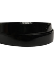 Dolce & Gabbana Black Classic Leather Gold Tone Buckle Belt Dolce & Gabbana