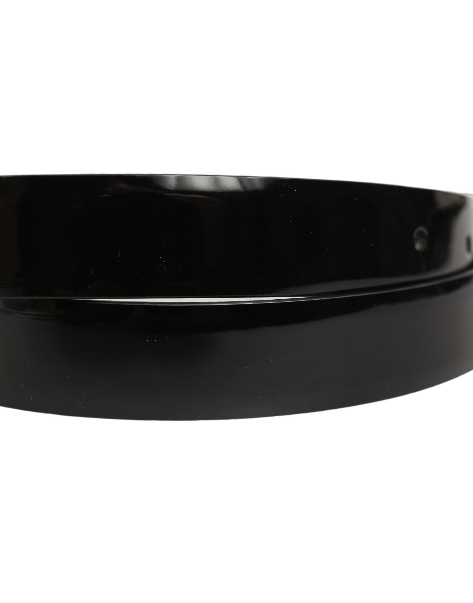 Dolce & Gabbana Black Classic Leather Gold Tone Buckle Belt Dolce & Gabbana