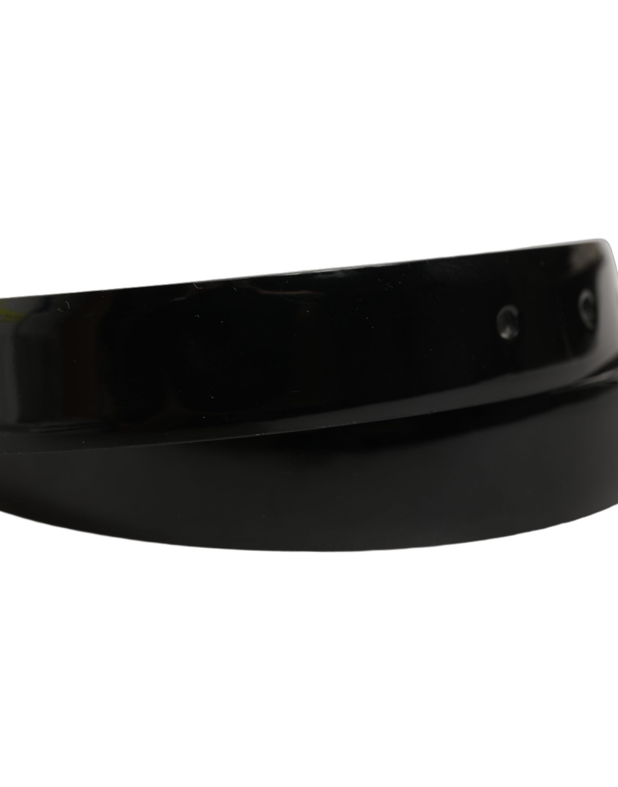 Dolce & Gabbana Black Classic Leather Gold Tone Buckle Belt Dolce & Gabbana