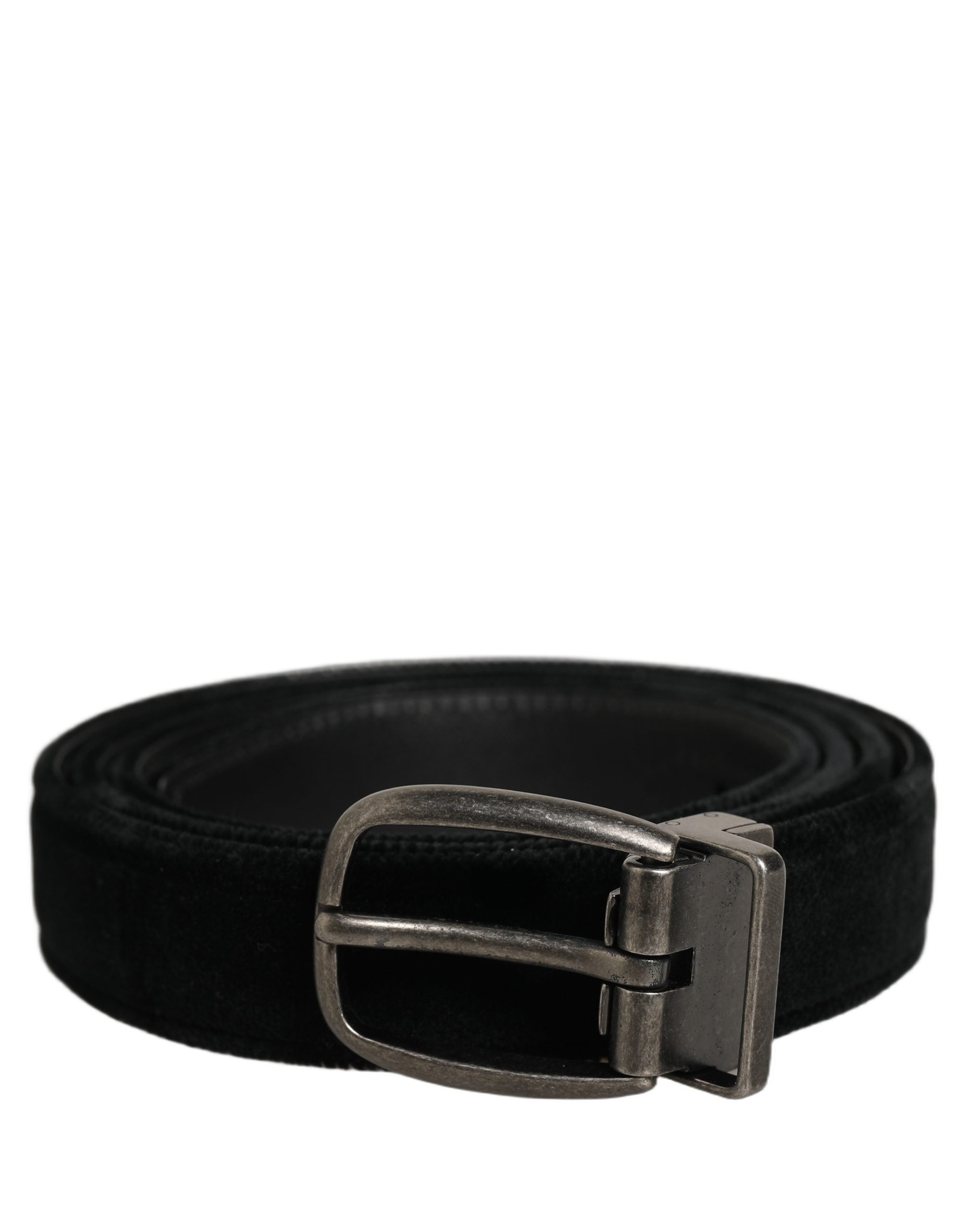 Dolce & Gabbana Black Cotton Metal Buckle Classic Men Belt Dolce & Gabbana