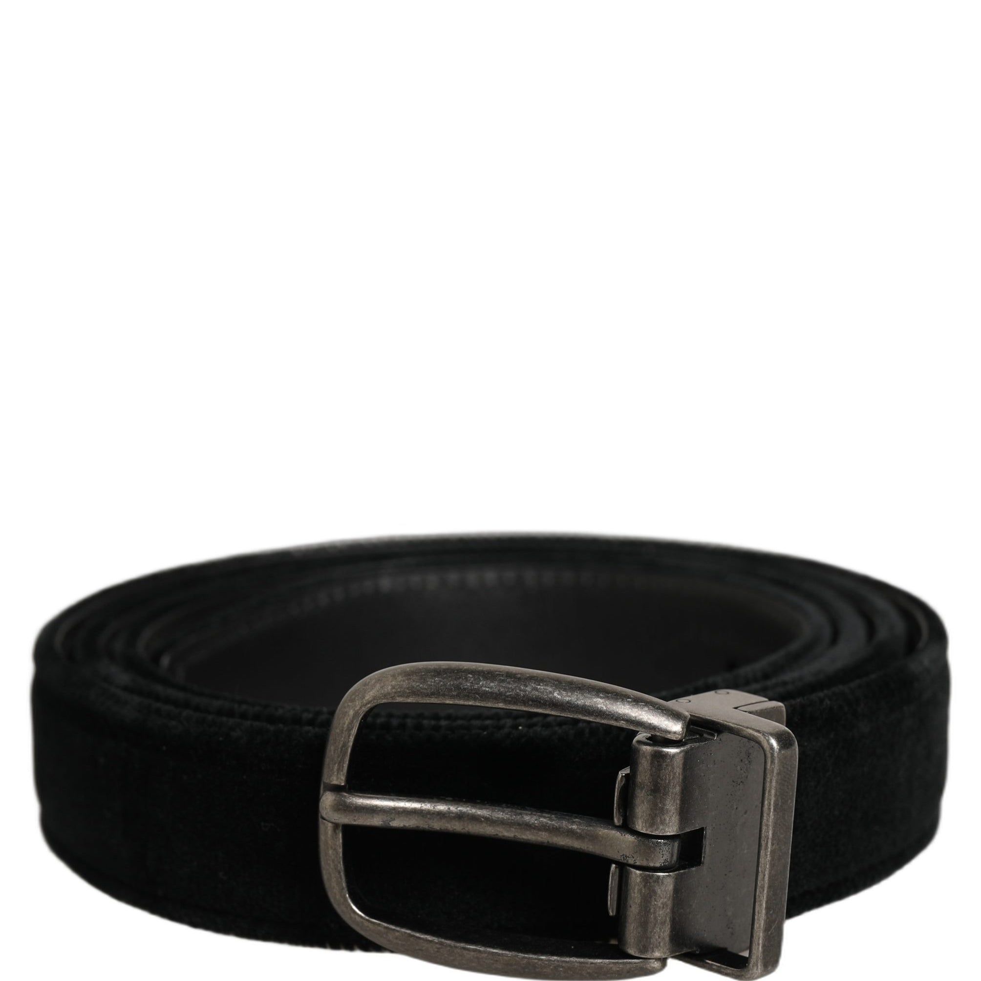 Dolce & Gabbana Black Cotton Metal Buckle Classic Men Belt Dolce & Gabbana