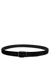 Dolce & Gabbana Black Cotton Metal Buckle Classic Men Belt Dolce & Gabbana