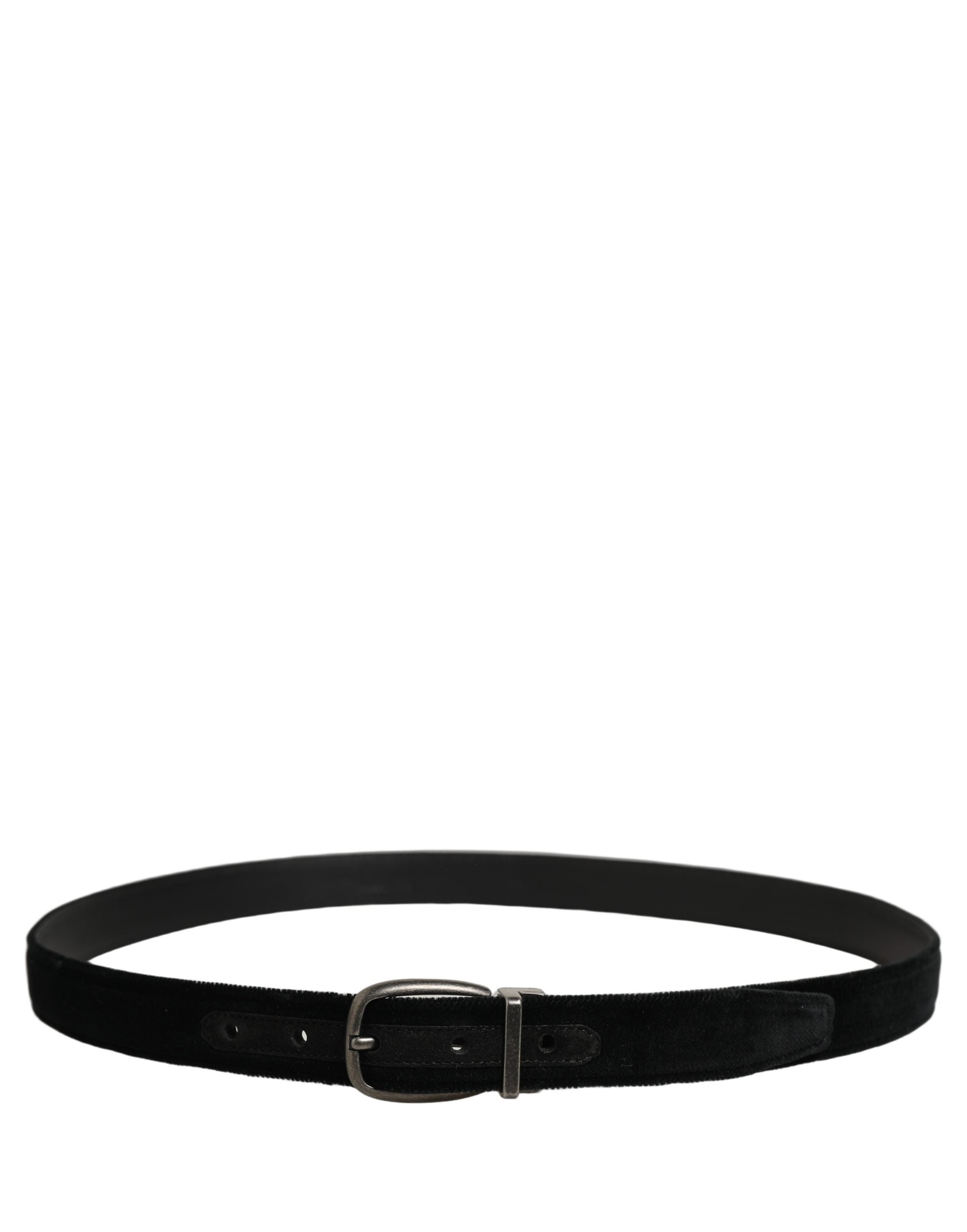 Dolce & Gabbana Black Cotton Metal Buckle Classic Men Belt Dolce & Gabbana