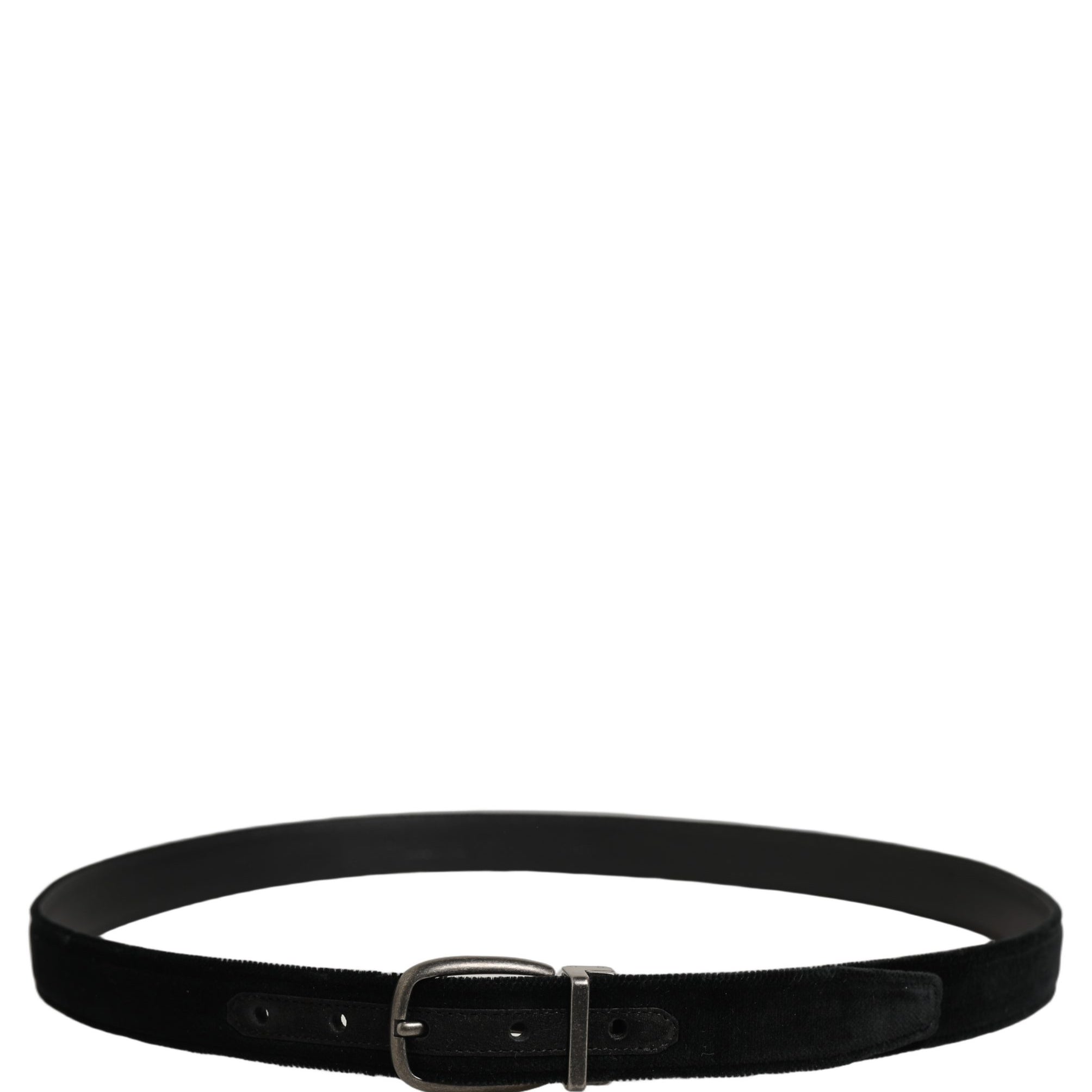 Dolce & Gabbana Black Cotton Metal Buckle Classic Men Belt Dolce & Gabbana