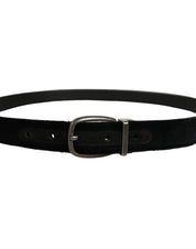 Dolce & Gabbana Black Cotton Metal Buckle Classic Men Belt Dolce & Gabbana