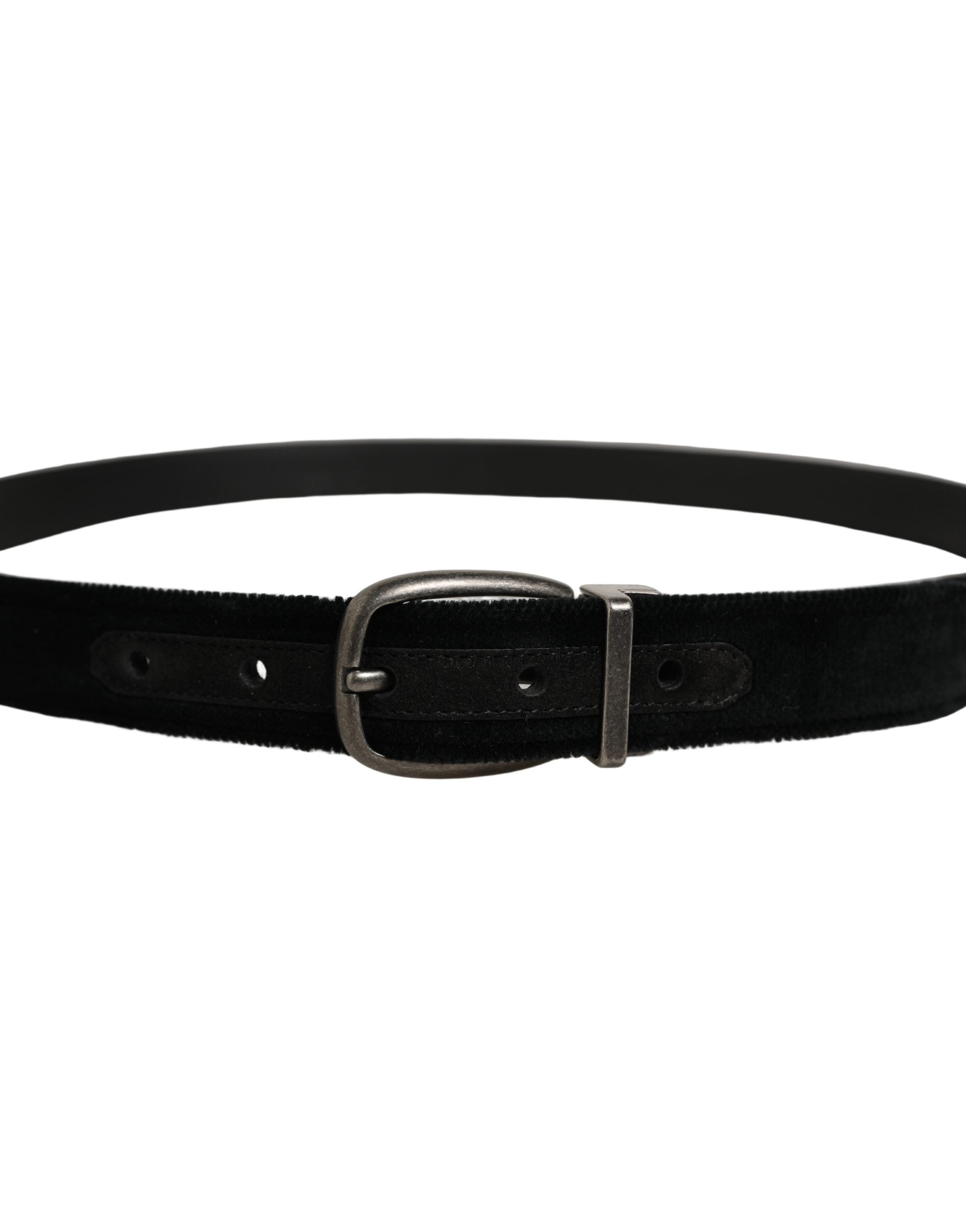 Dolce & Gabbana Black Cotton Metal Buckle Classic Men Belt Dolce & Gabbana