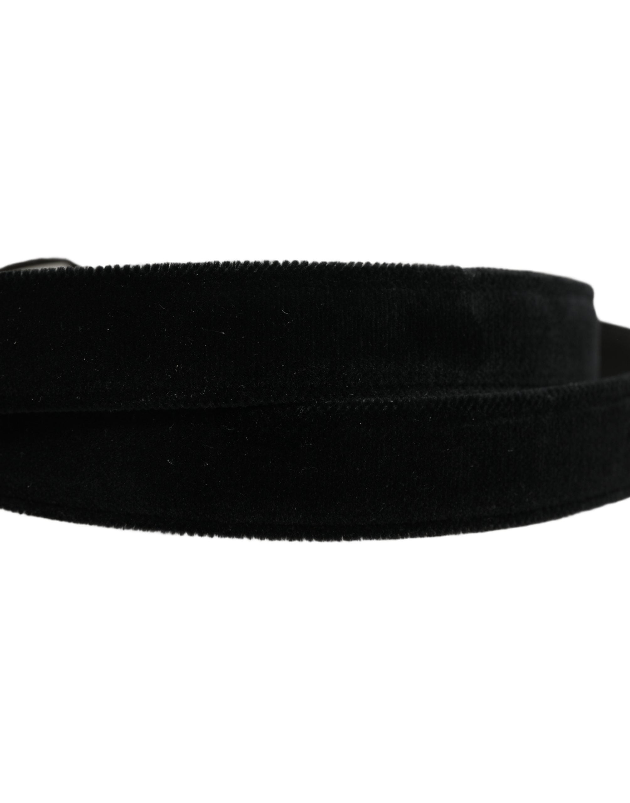 Dolce & Gabbana Black Cotton Metal Buckle Classic Men Belt Dolce & Gabbana