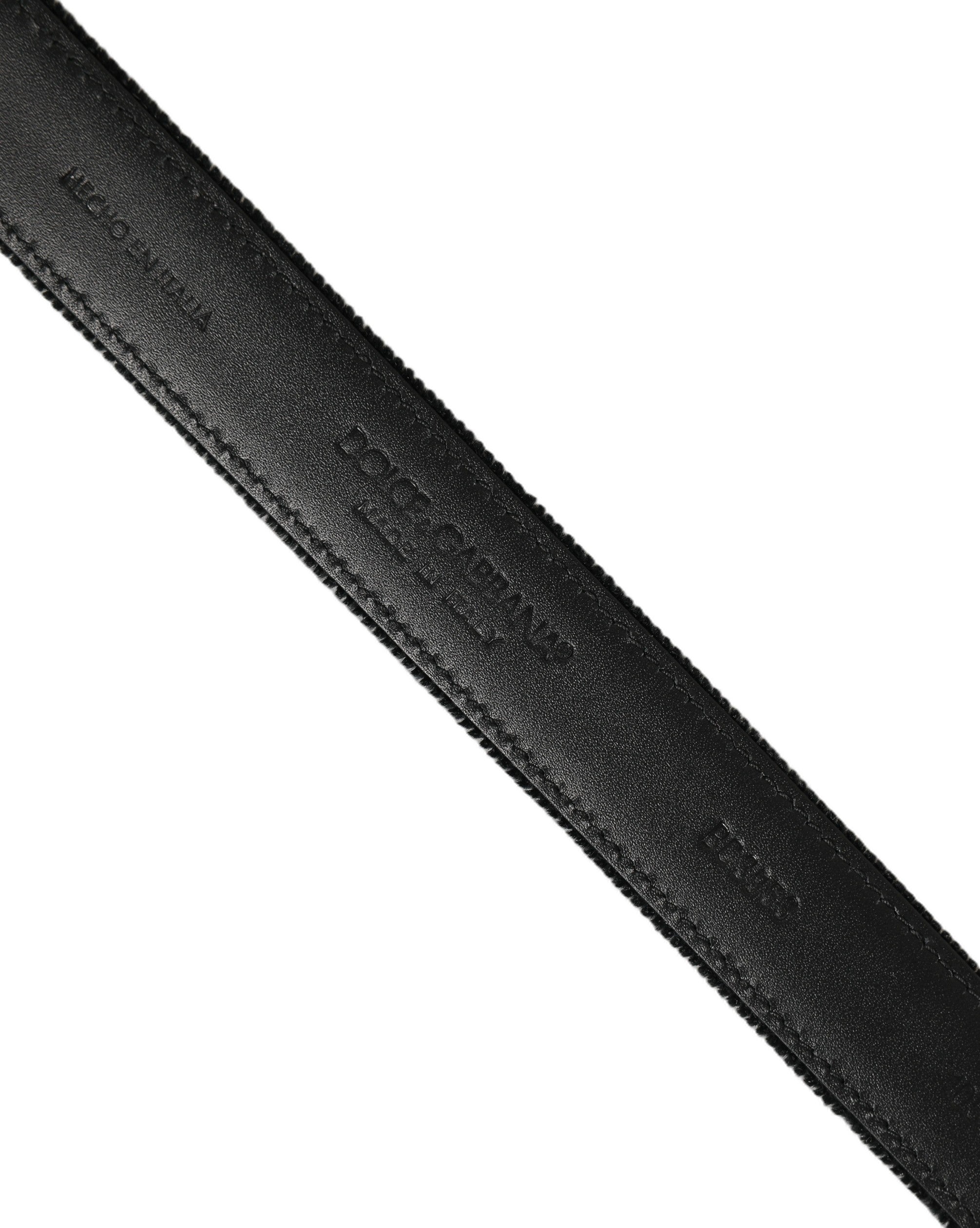 Dolce & Gabbana Black Cotton Metal Buckle Classic Men Belt Dolce & Gabbana