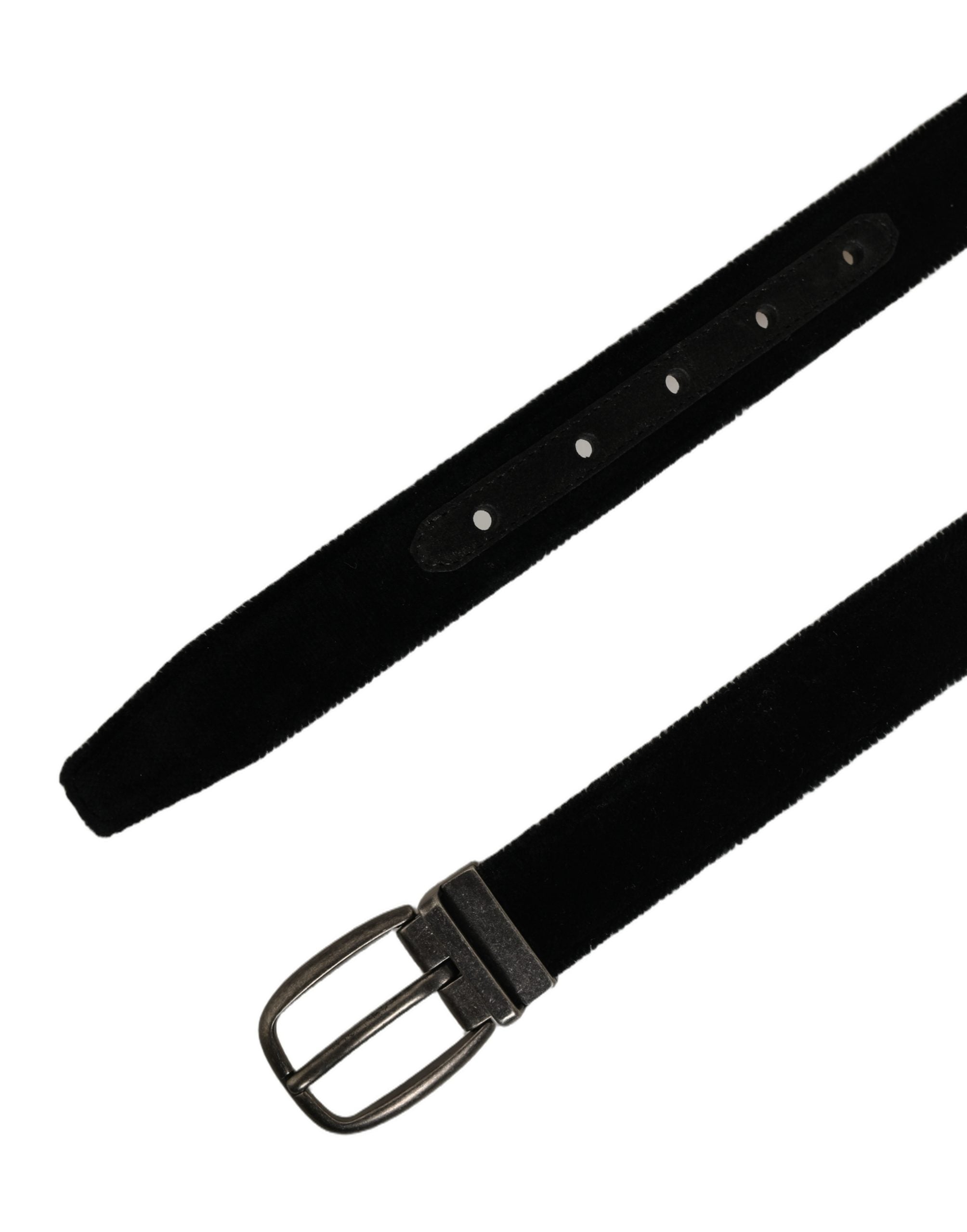 Dolce & Gabbana Black Cotton Metal Buckle Classic Men Belt Dolce & Gabbana