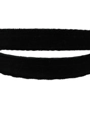 Dolce & Gabbana Black Velvet Silver Tone Metal Buckle Belt Dolce & Gabbana