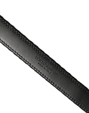 Dolce & Gabbana Black Velvet Silver Tone Metal Buckle Belt Dolce & Gabbana
