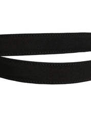 Dolce & Gabbana Black Classic Leather Silver Tone Buckle Belt Dolce & Gabbana