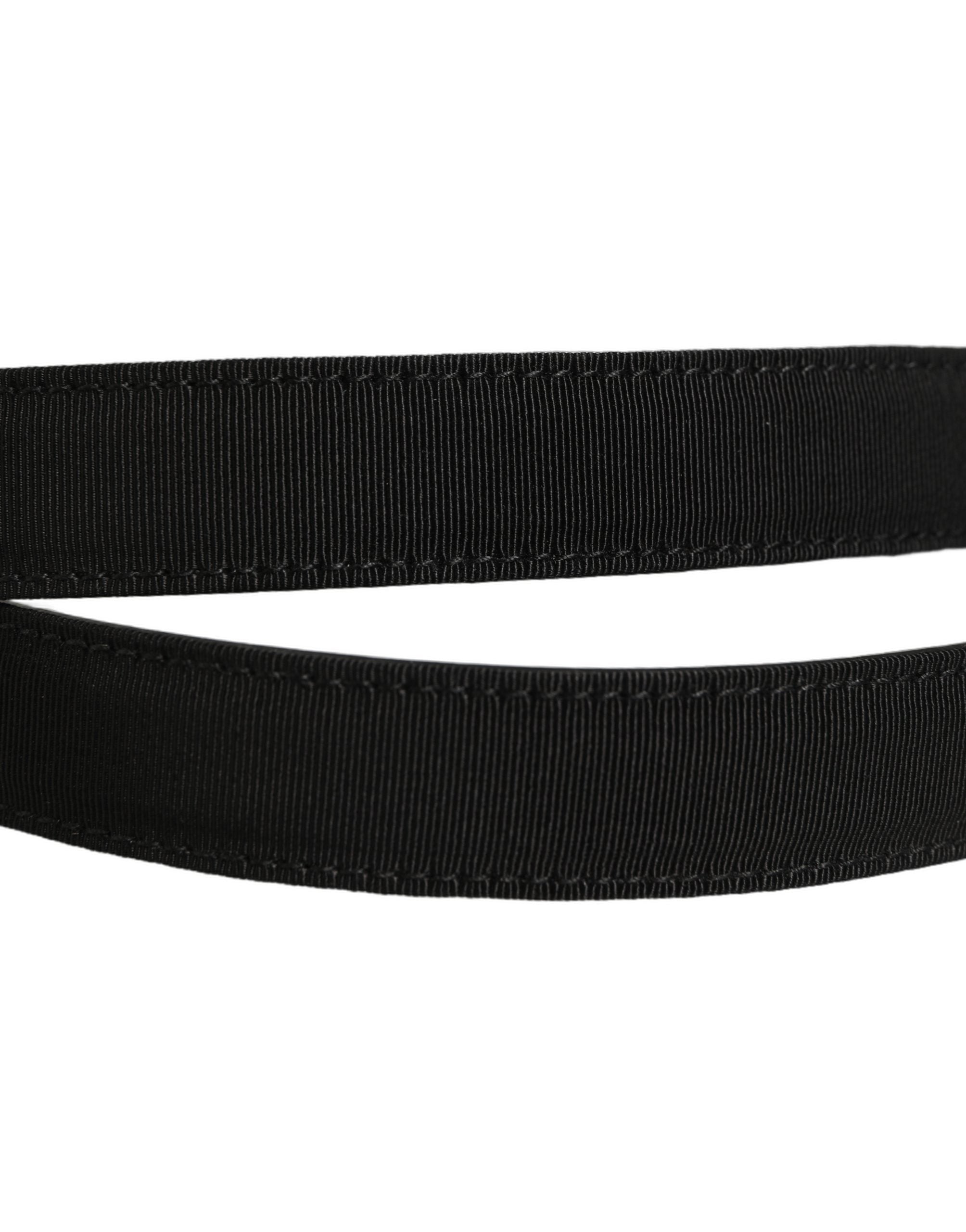 Dolce & Gabbana Black Classic Leather Silver Tone Buckle Belt Dolce & Gabbana