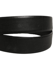 Dolce & Gabbana Black Calf Leather Classic Silver Buckle Belt Dolce & Gabbana