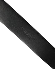 Dolce & Gabbana Black Calf Leather Classic Silver Buckle Belt Dolce & Gabbana
