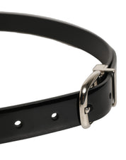 Dolce & Gabbana Black Classic Leather Silver Tone Buckle Belt Dolce & Gabbana