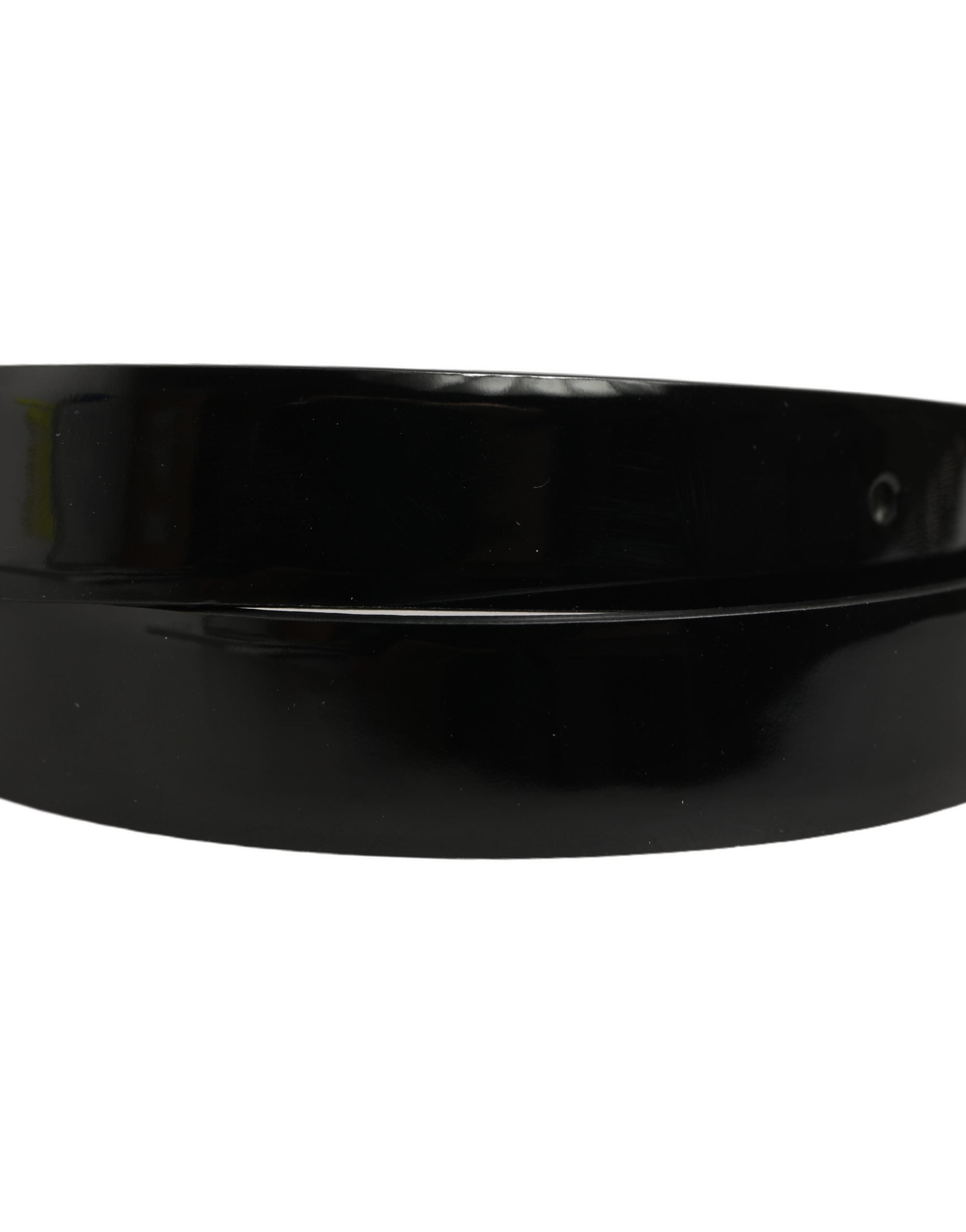 Dolce & Gabbana Black Classic Leather Silver Tone Buckle Belt Dolce & Gabbana