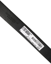Dolce & Gabbana Black Classic Leather Silver Tone Buckle Belt Dolce & Gabbana