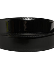 Dolce & Gabbana Black Patent Leather Silver Metal Buckle Belt Dolce & Gabbana