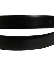 Dolce & Gabbana Black Leather Silver Tone Metal Buckle Belt Dolce & Gabbana
