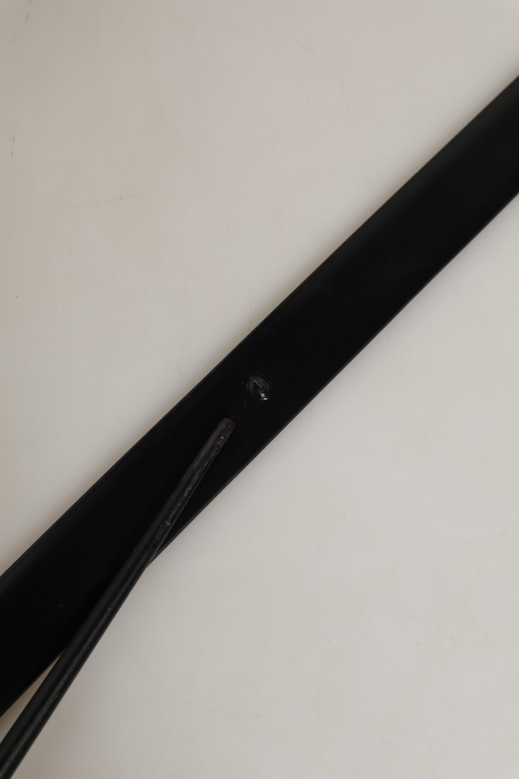 Dolce & Gabbana Black Leather Silver Tone Metal Buckle Belt Dolce & Gabbana
